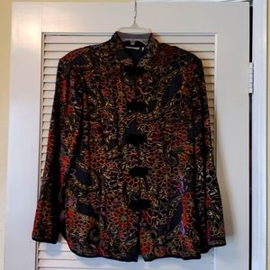 VINTAGE DRAPER'S & DAMONS ORIENTAL/ASIAN VELVET JACKET SIZE M